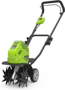 Aradora batería Mini motoazada Greenworks G40TL